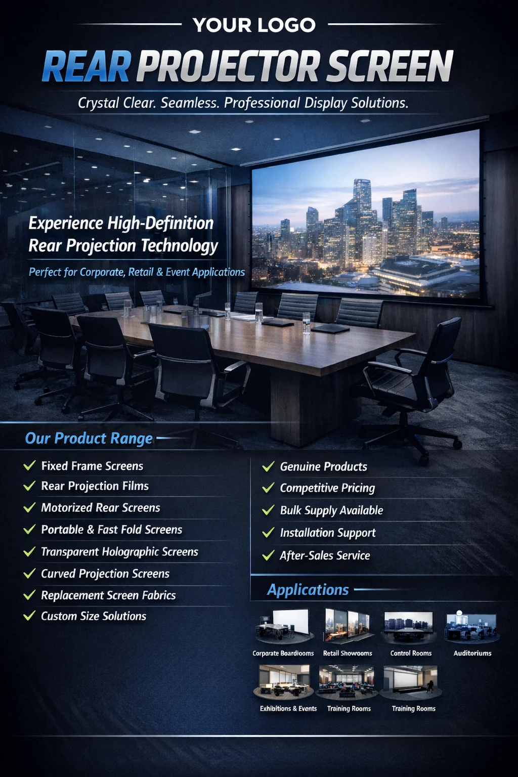 Best rear-projector-screen Supplier in India - Vande Bharat